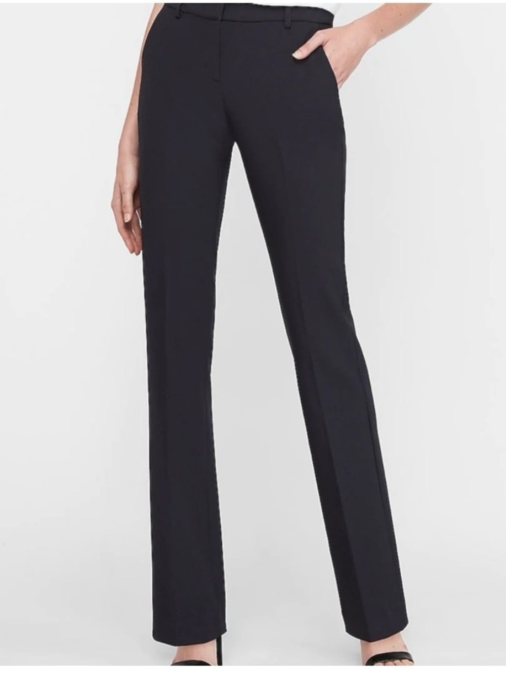 Express columnist barely boot mid rise black pants 18Long